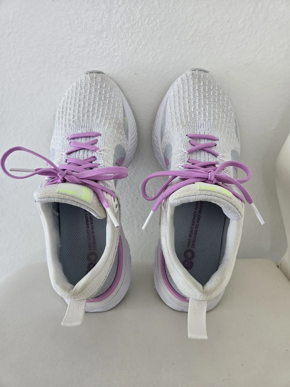 Nike React Infinity Run Flyknit 3 Gray/Purple/White DZ3016-100 Size US7.5/EU38.5